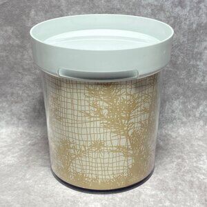 Vintage Thermo-Serv Ice Bucket Shadow Fern Pattern With Lid Barware USA